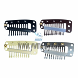 Hair Extension Clips Snap Metal Clips With Silicone Back